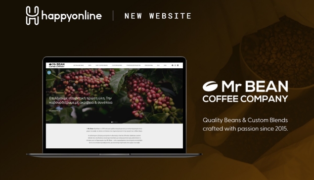 Η HappyOnline δημιούργησε το ανανεωμένο website της Mr. Bean Coffee Company